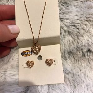 Earrings and necklace set